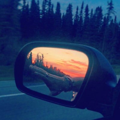 Ariel-rear view car mirror