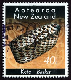 Maori stamp featuring a woven basket