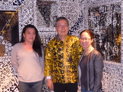 Sachi Hirono with artist and Prof. Ming Tiampo