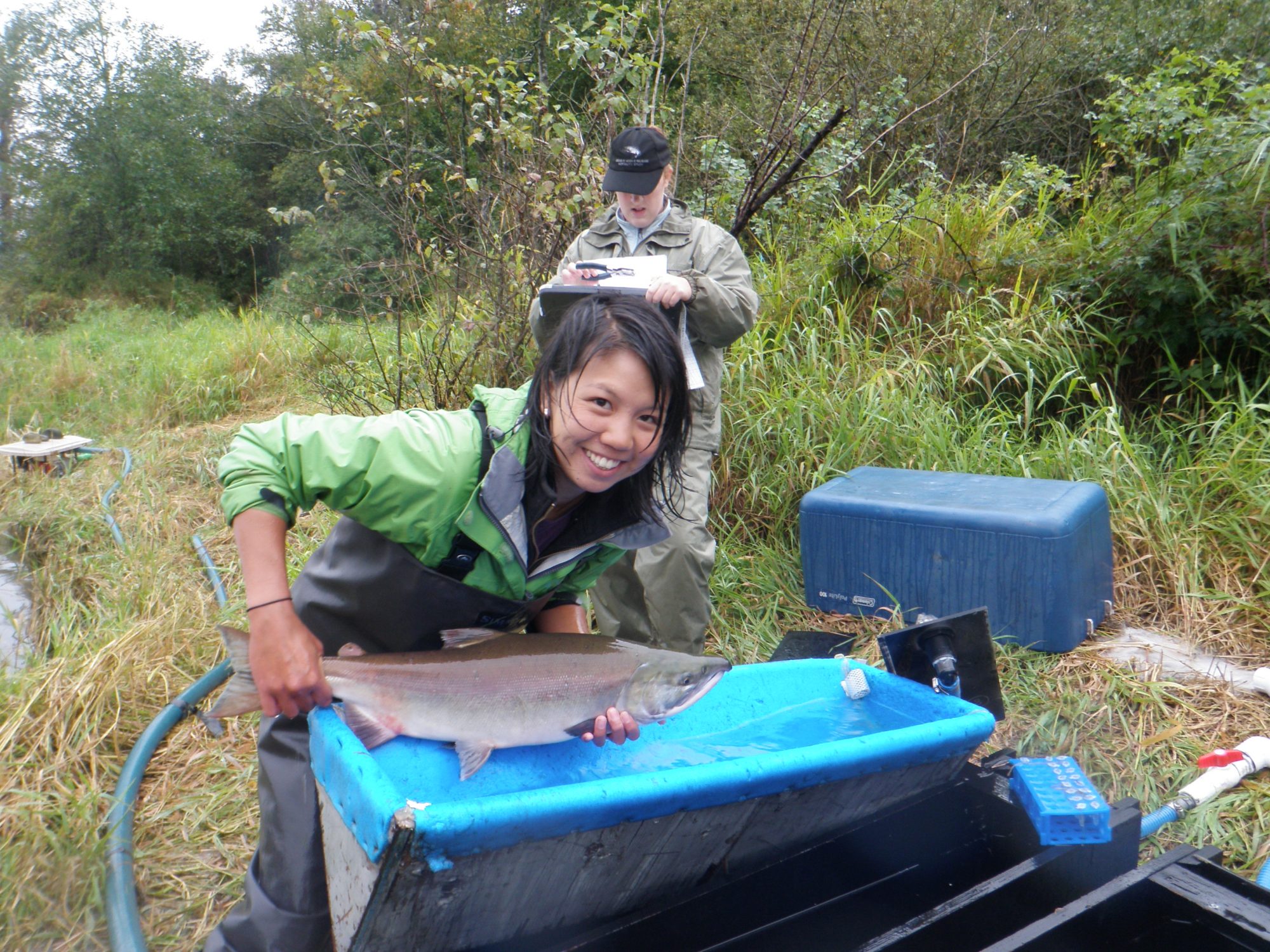 Vivian Nguyen conducting research in B.C. 