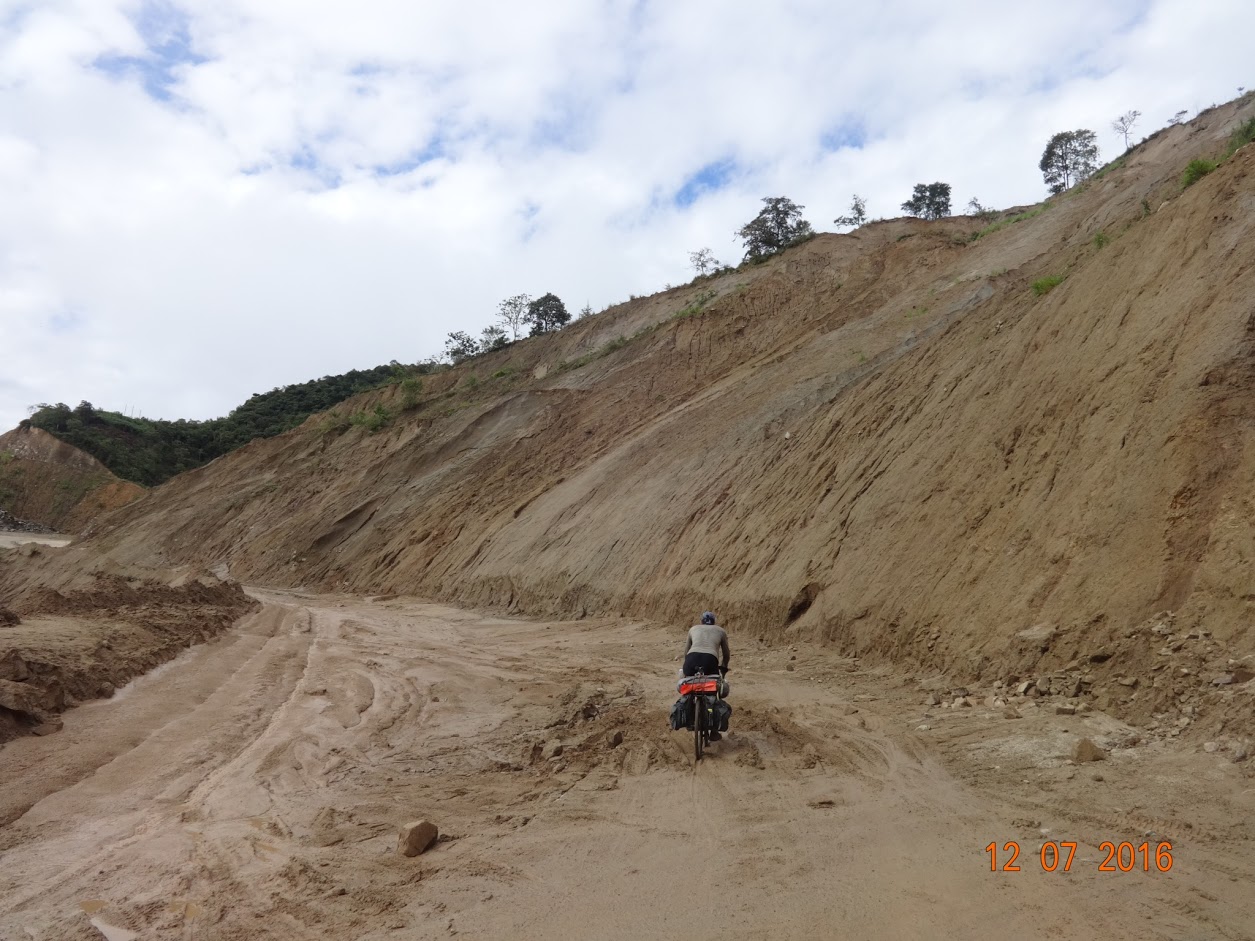 Cycling uphill through deep sand