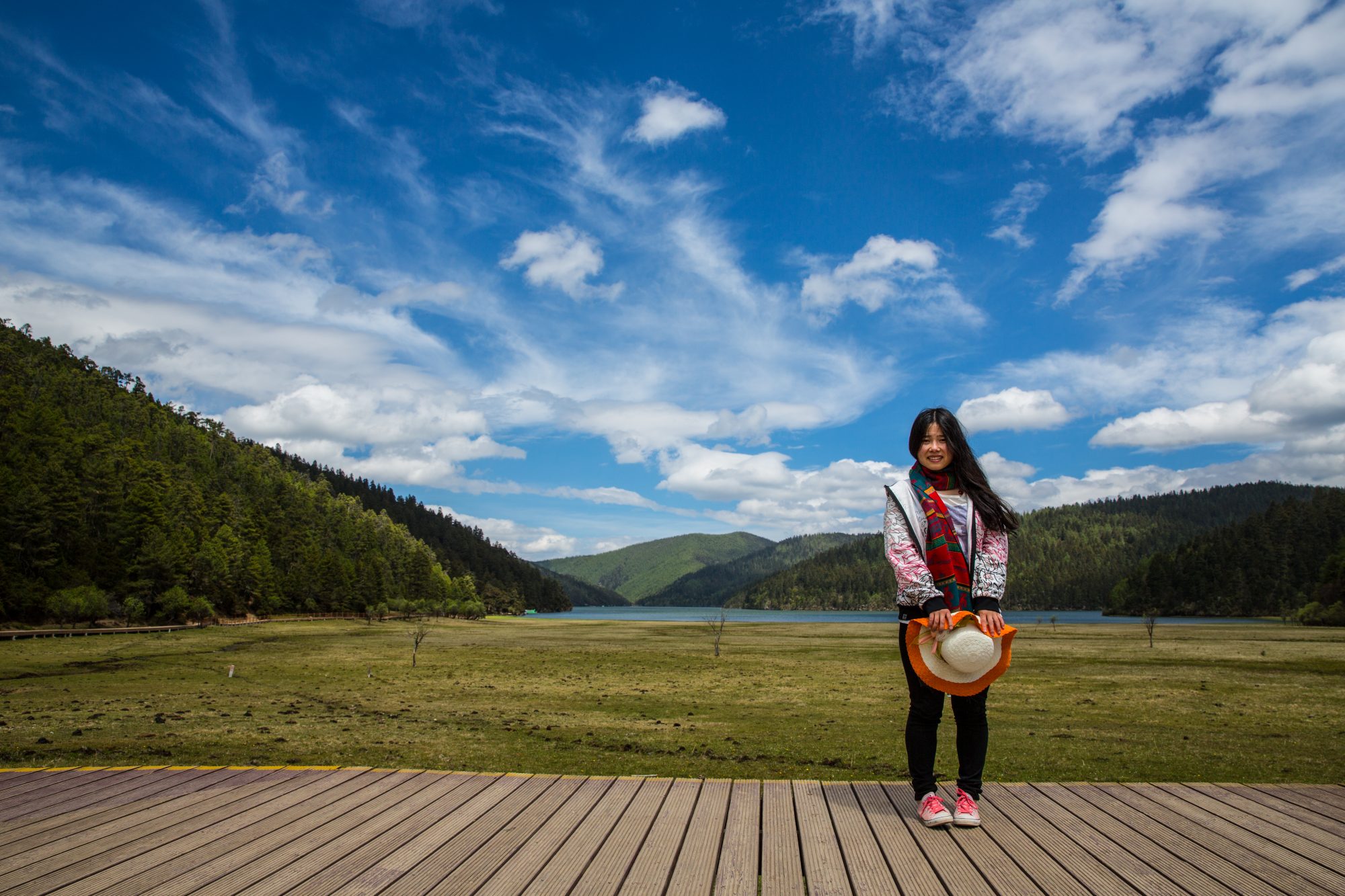 Yili Zhou on a deck