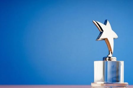 Trophy on desk