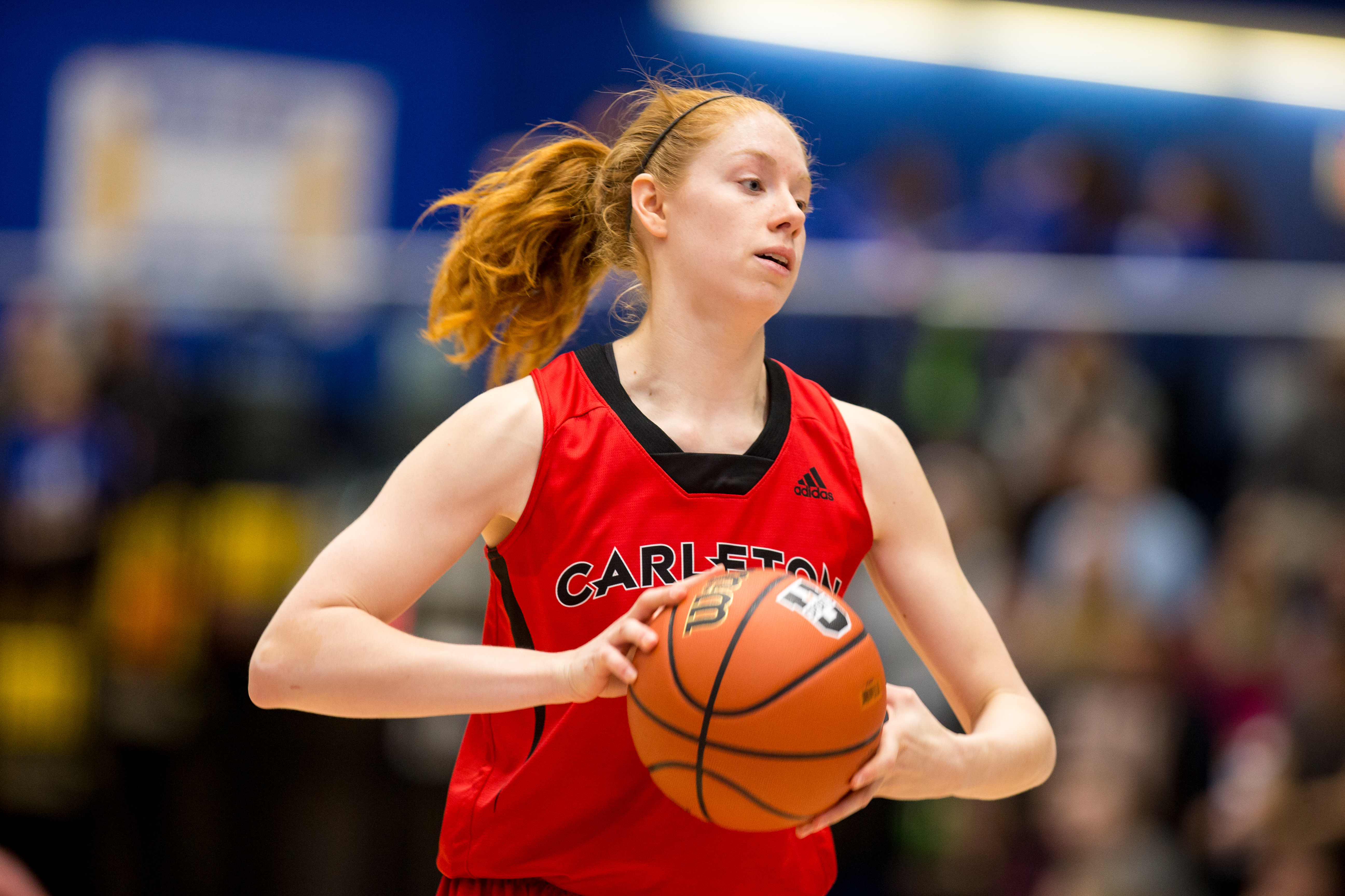 catherine traer holding a basketball