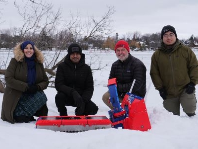 Photo for the news post: Maintaining the Rideau Canal Skateway…with Robots?