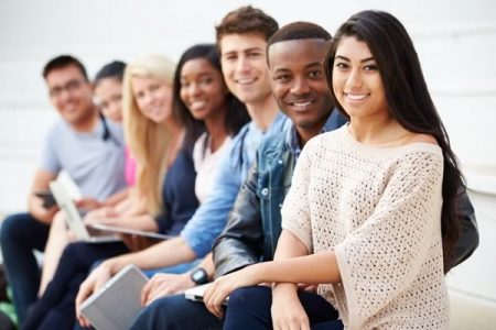 Group of students sitting